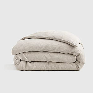European Linen Chambray Duvet Cover - Natural, King/Cal King