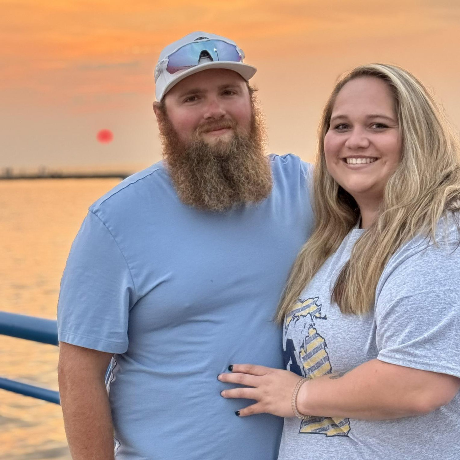First lighthouse visit together. They went at sunset for a sunset date along the water.