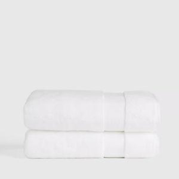 Turkish Classic Bath Towel (Set of 2) in White