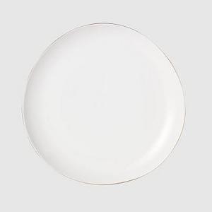 Organic Rimmed Dinnerware, Dinner Plate, Set of 4, Gold Rim