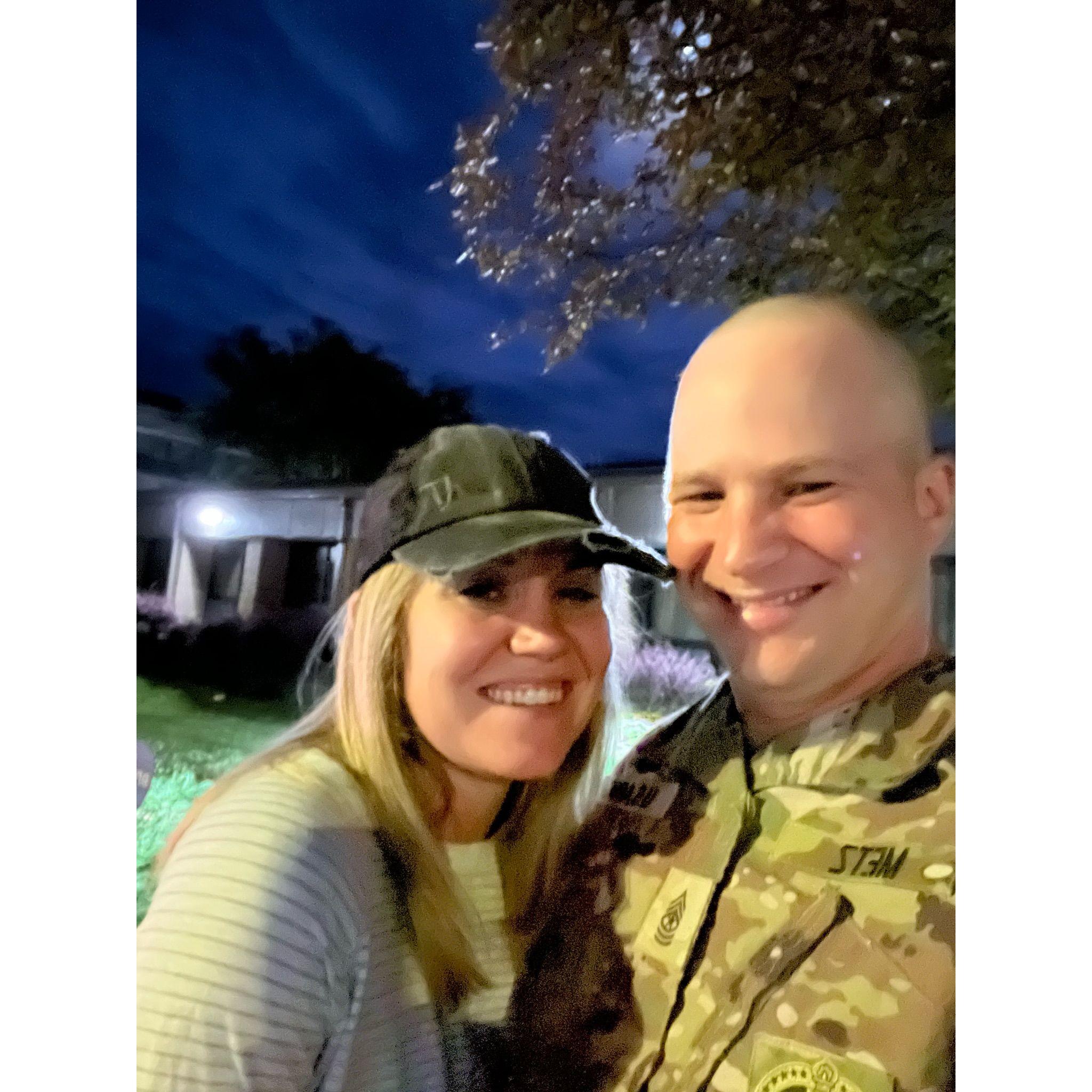 Right before he left for his deployment in July 2022