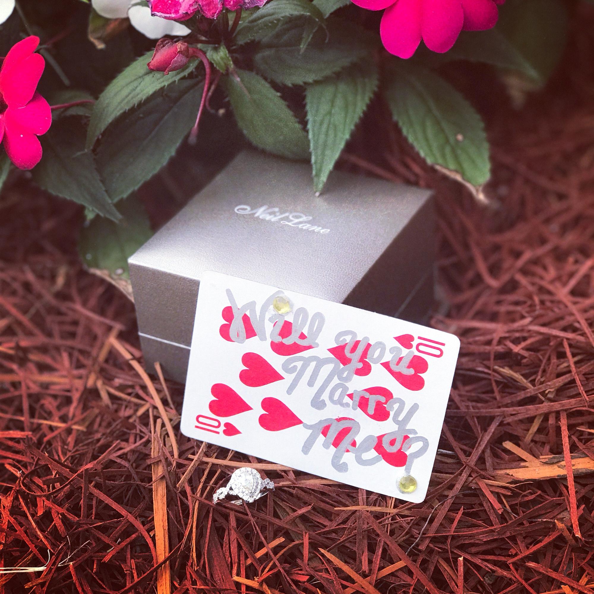 how he popped the question, -- with a game of peidro of course!