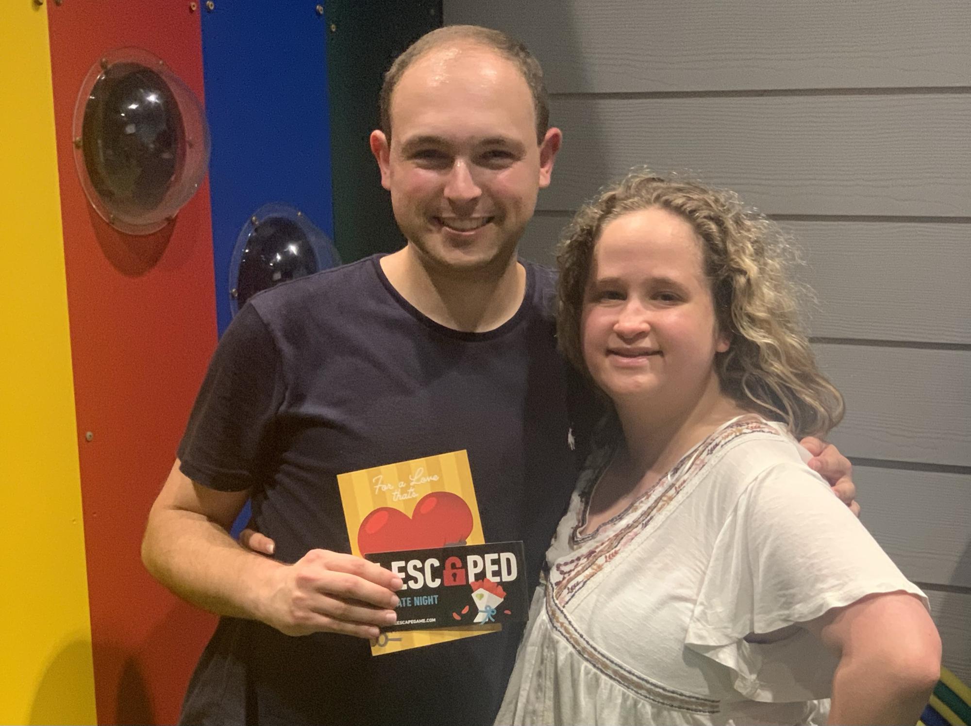 Went to the escape room on date night and got cool stickers that say “I escaped on date night!”