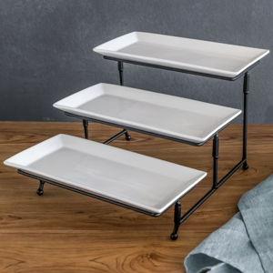 Better Homes & Gardens White Porcelain 3 Tiered Serve Set