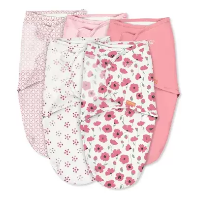 SwaddleMe® Original Small/Medium Floral Cotton 5-Pack Swaddles in Pink