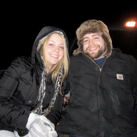 One of our first times away together. Ice fishing with friends in northern Maine. BRR