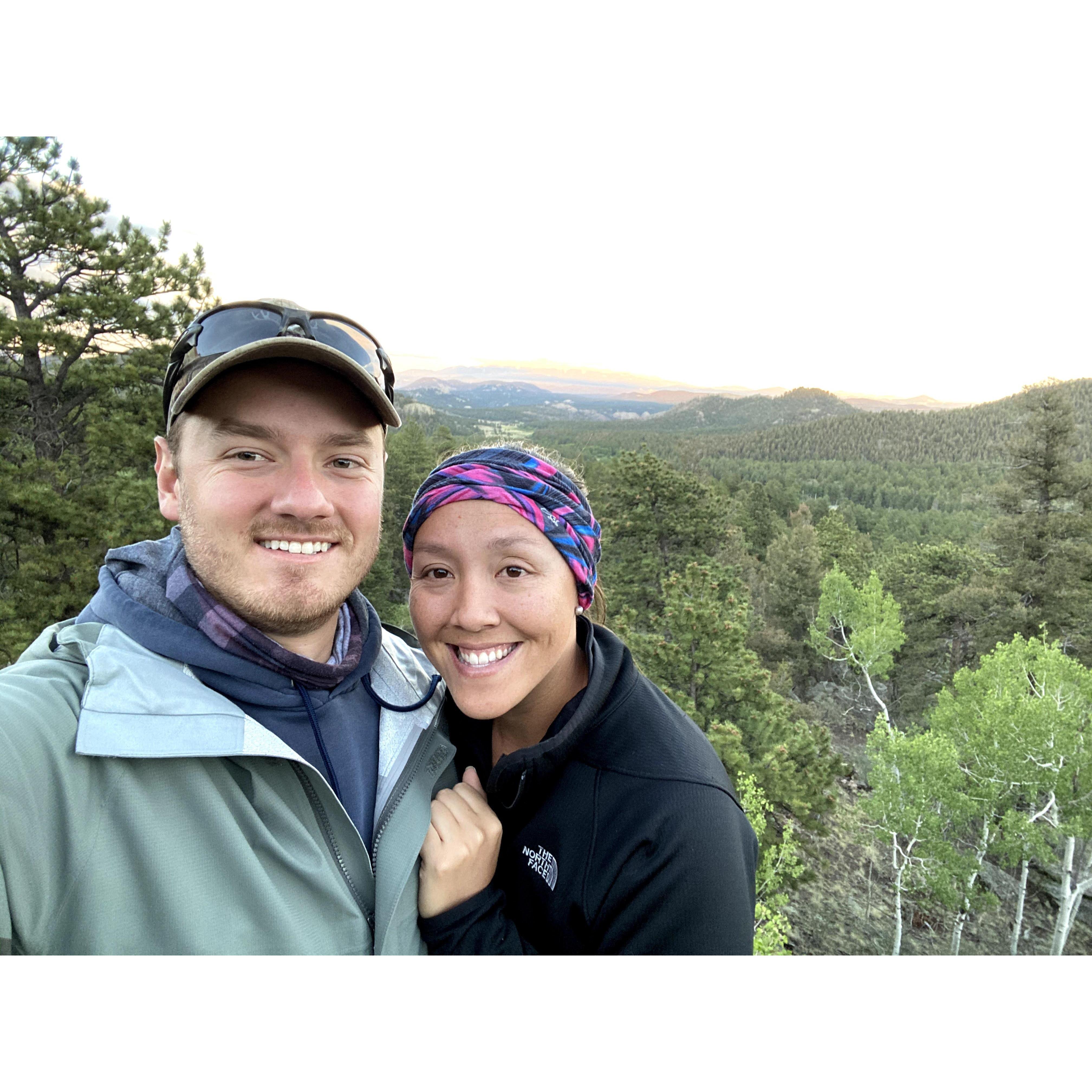 Hiking at Kyle's parent's property