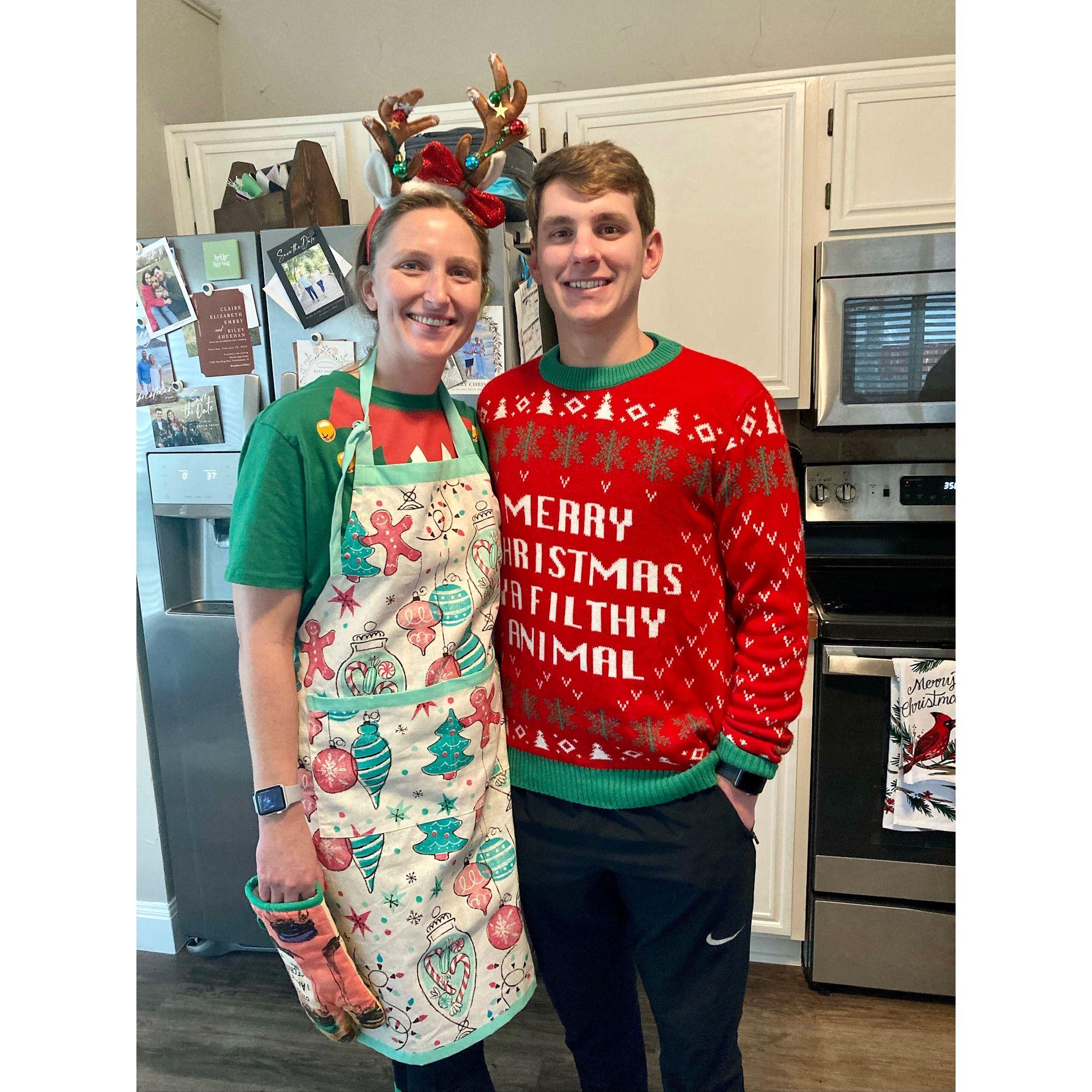 Christmas cookie making