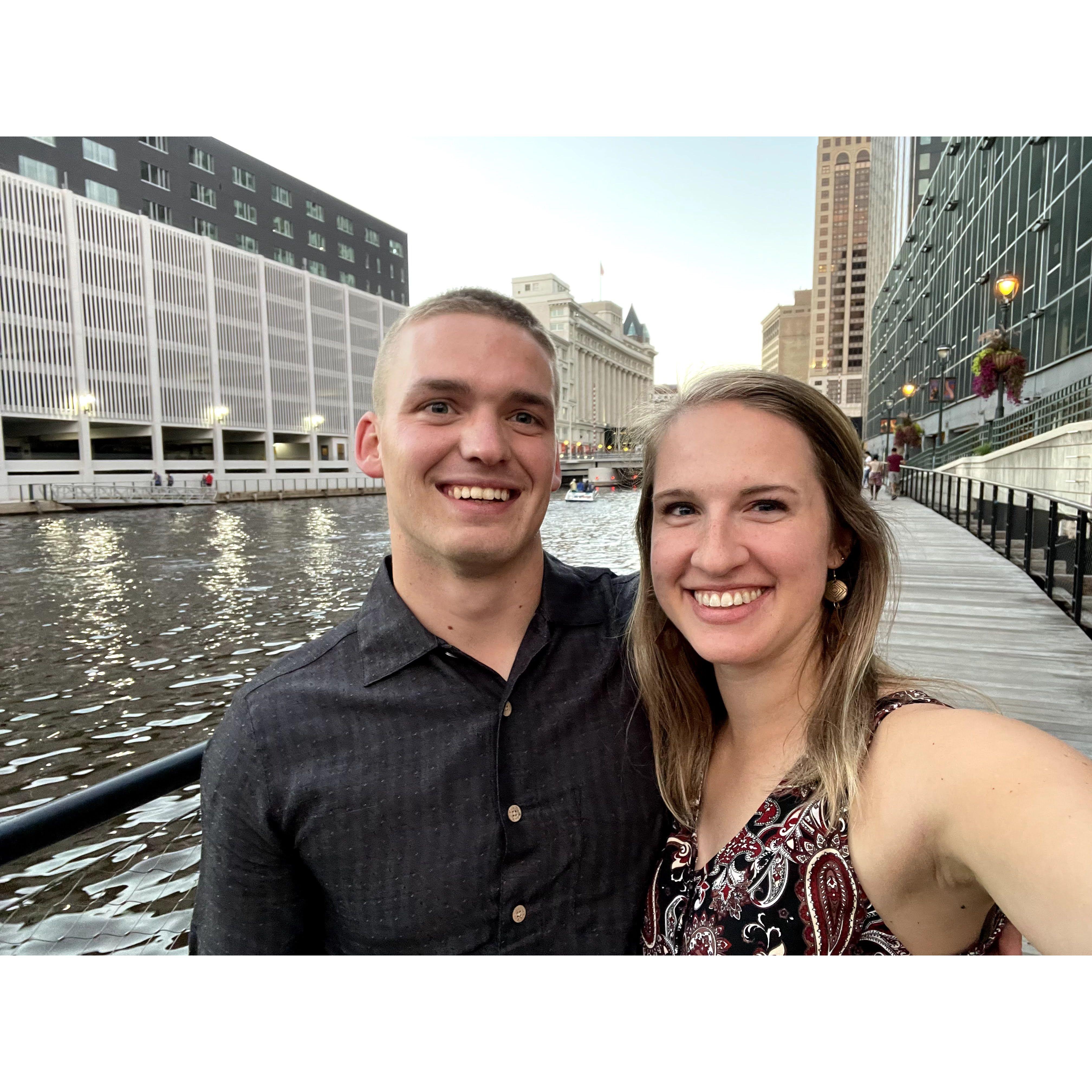 First date night in Milwaukee after Heather moved back up from Georgia