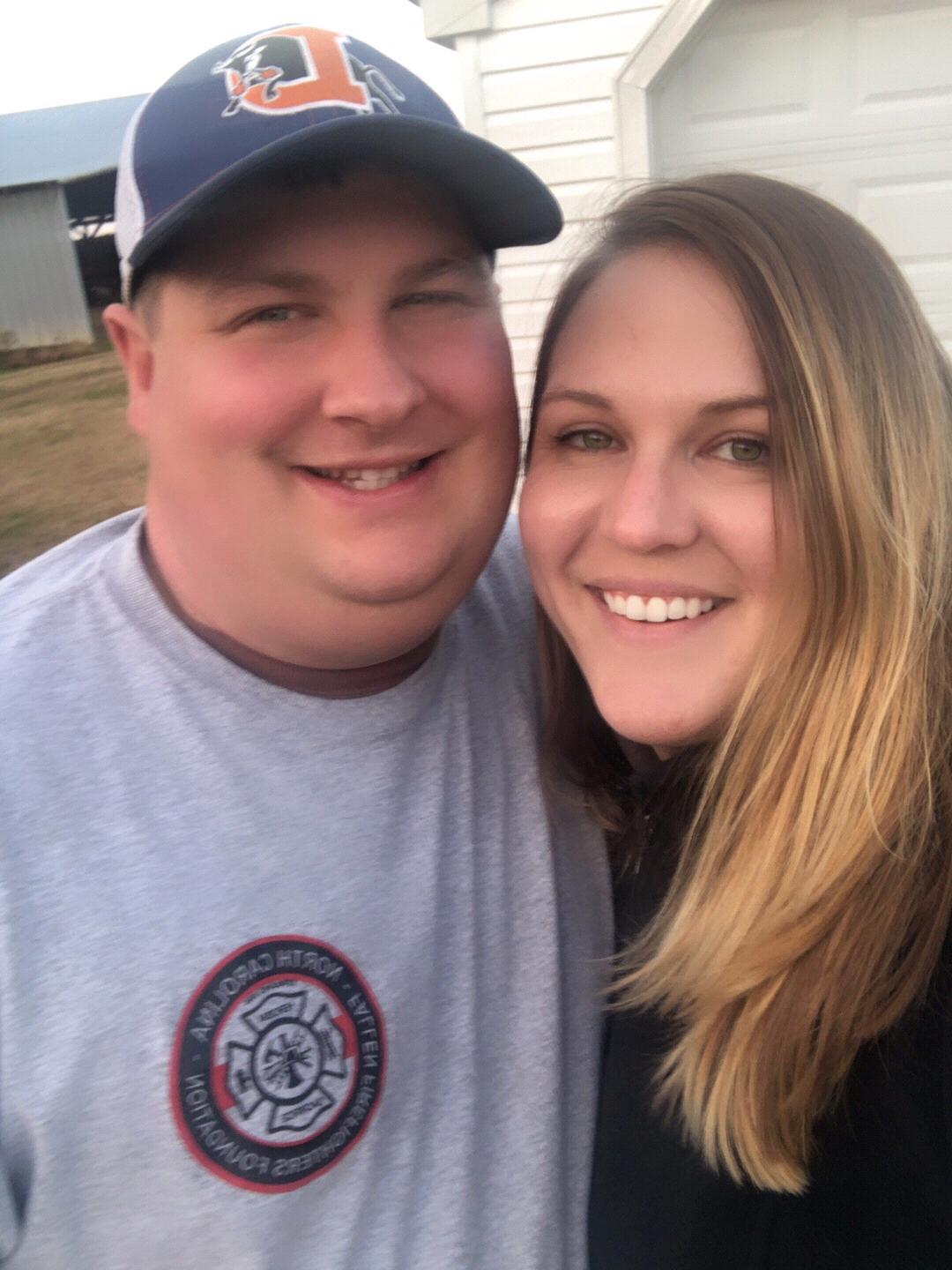 Pausing for a pic during a freezing Thanksgiving afternoon. Visiting CJ’s extended family’s farm.