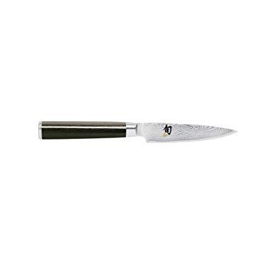 Shun Classic 4” Paring Knife with Ebony PakkaWood Handle and VG-MAX Blade Steel; Slightly Larger Paring Knife for Controlled, Precise Movements; Perfect for Paring, Trimming, and Peeling