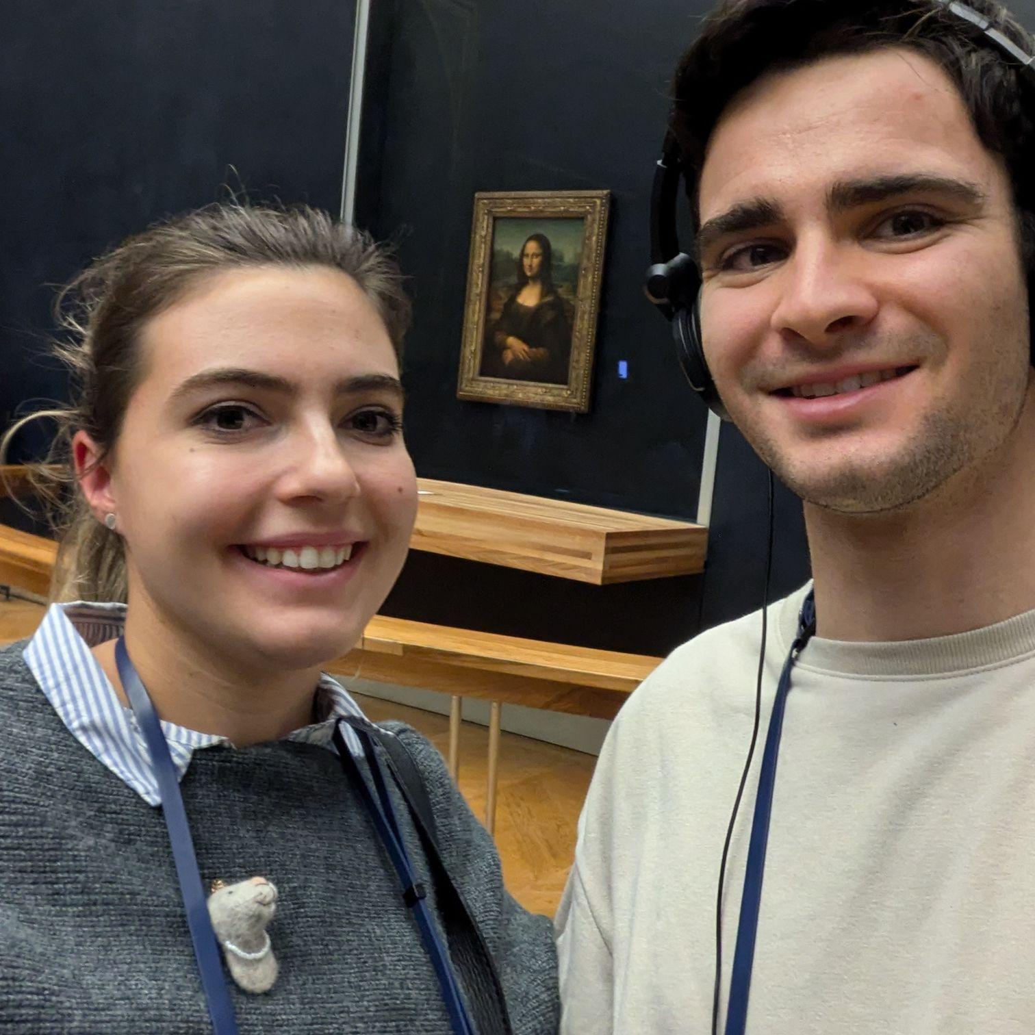 Visiting the Mona Lisa in Paris (France)