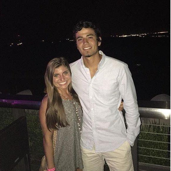 Our first real date -- dinner and a rooftop bar with a beautiful view over the Mississippi River in Memphis