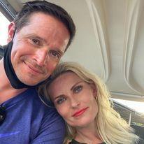 Selfie in a golf cart in Belize.