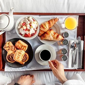 Breakfast in Bed (Room Service on our Honeymoon)