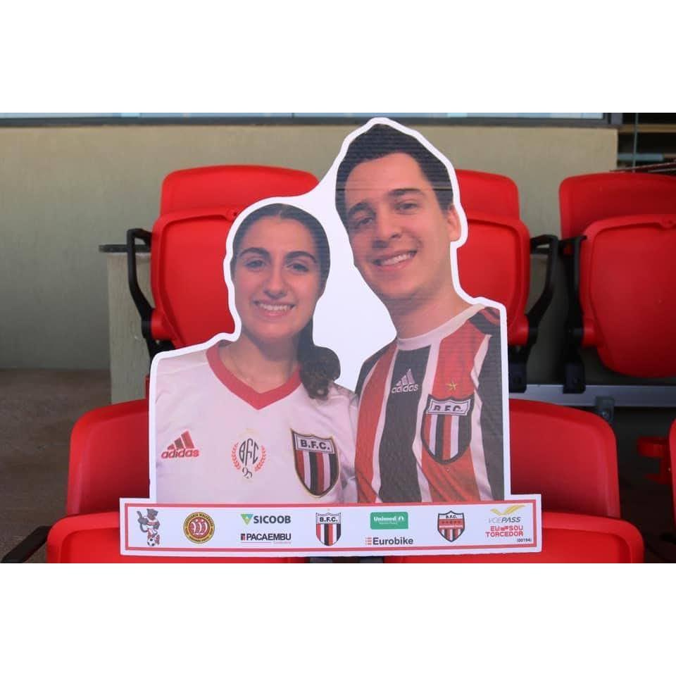 August 2020 - During Covid season, we still found a (creative) way to support Botafogo (Pedro's city's soccer team) in the stadium.