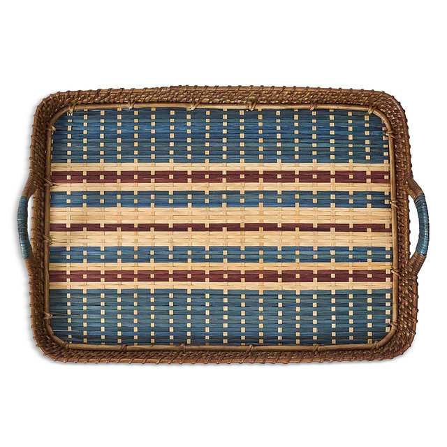 Juliska Danish Stripe 18" Tray, Navy