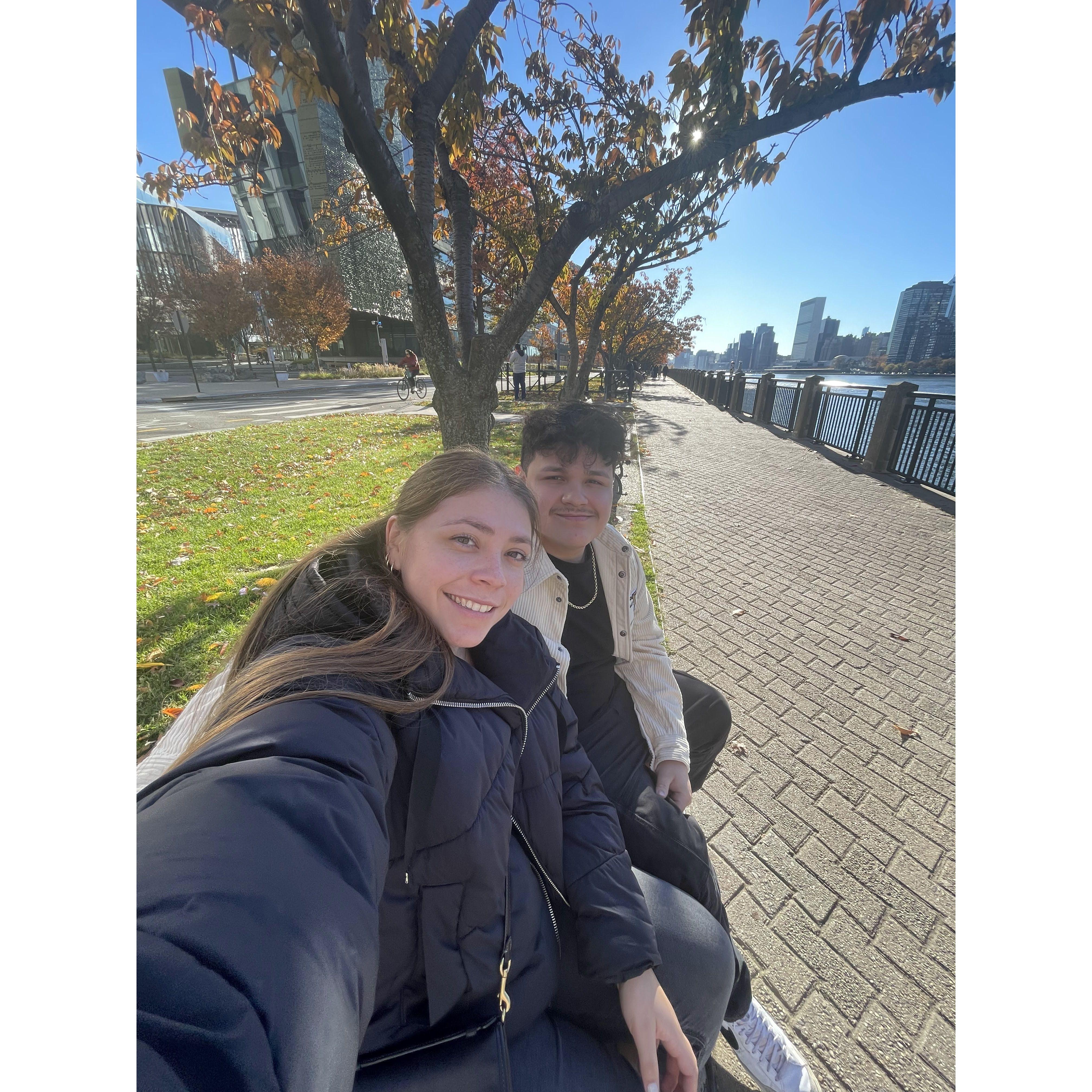 We went to New York City in November of 2023, this was taken a few minutes before Alejandro proposed