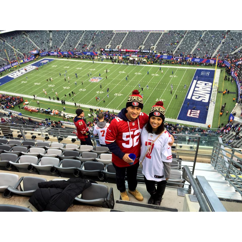 Our first football game - Niners vs Giants