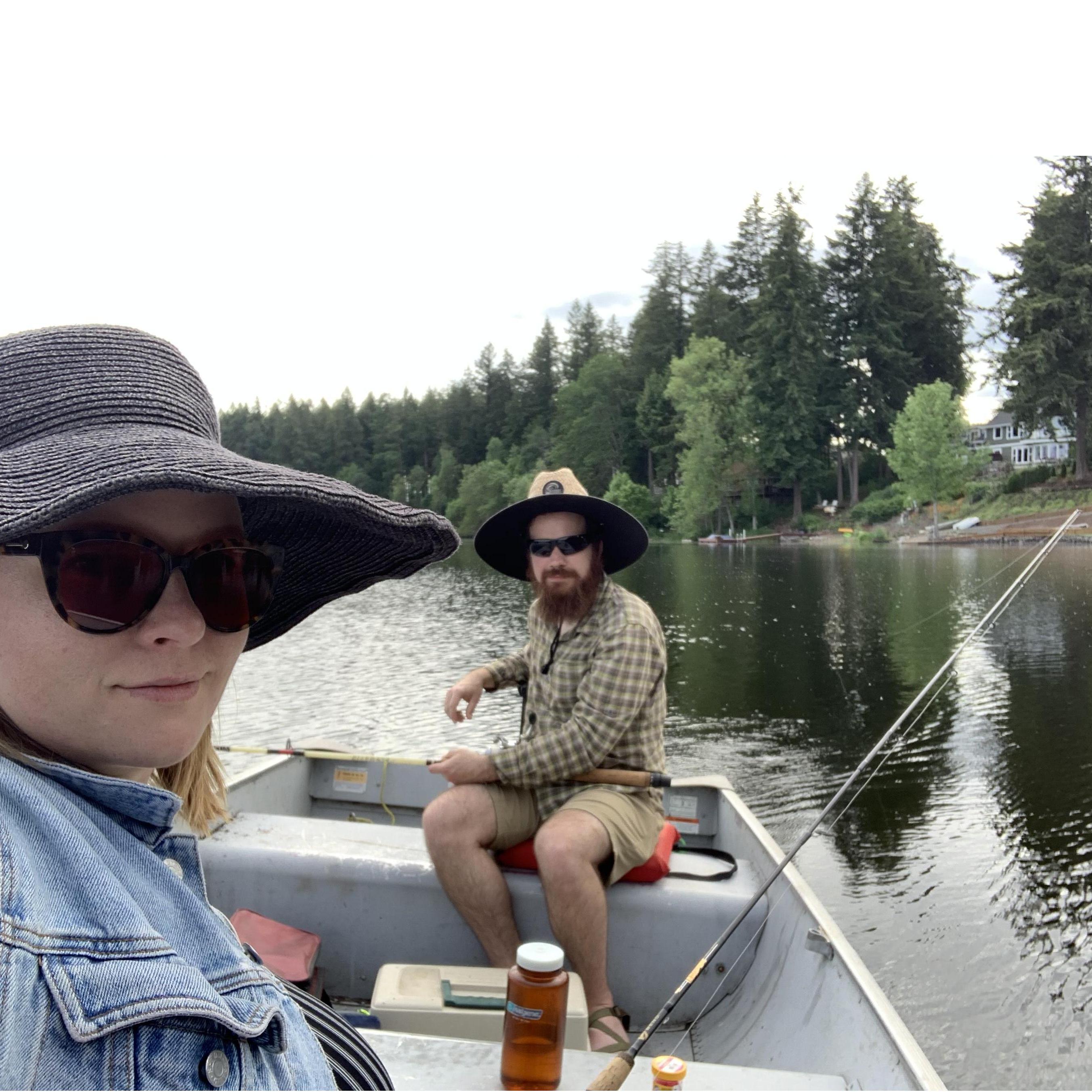 Brian once told me he had a surprise & took me out to a lake. I noticed he had a small box in his pocket. I was convinced it was a ring! It turned out to be a box of flies to teach me to fly fish.