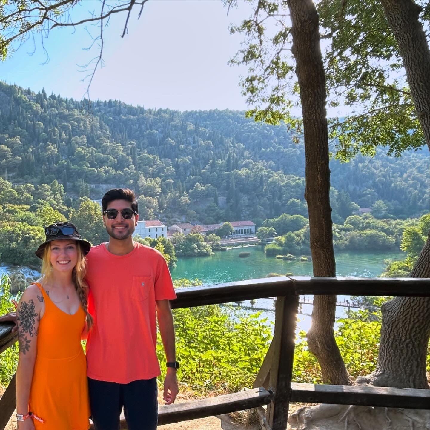 During a hike in a national park in Croatia!