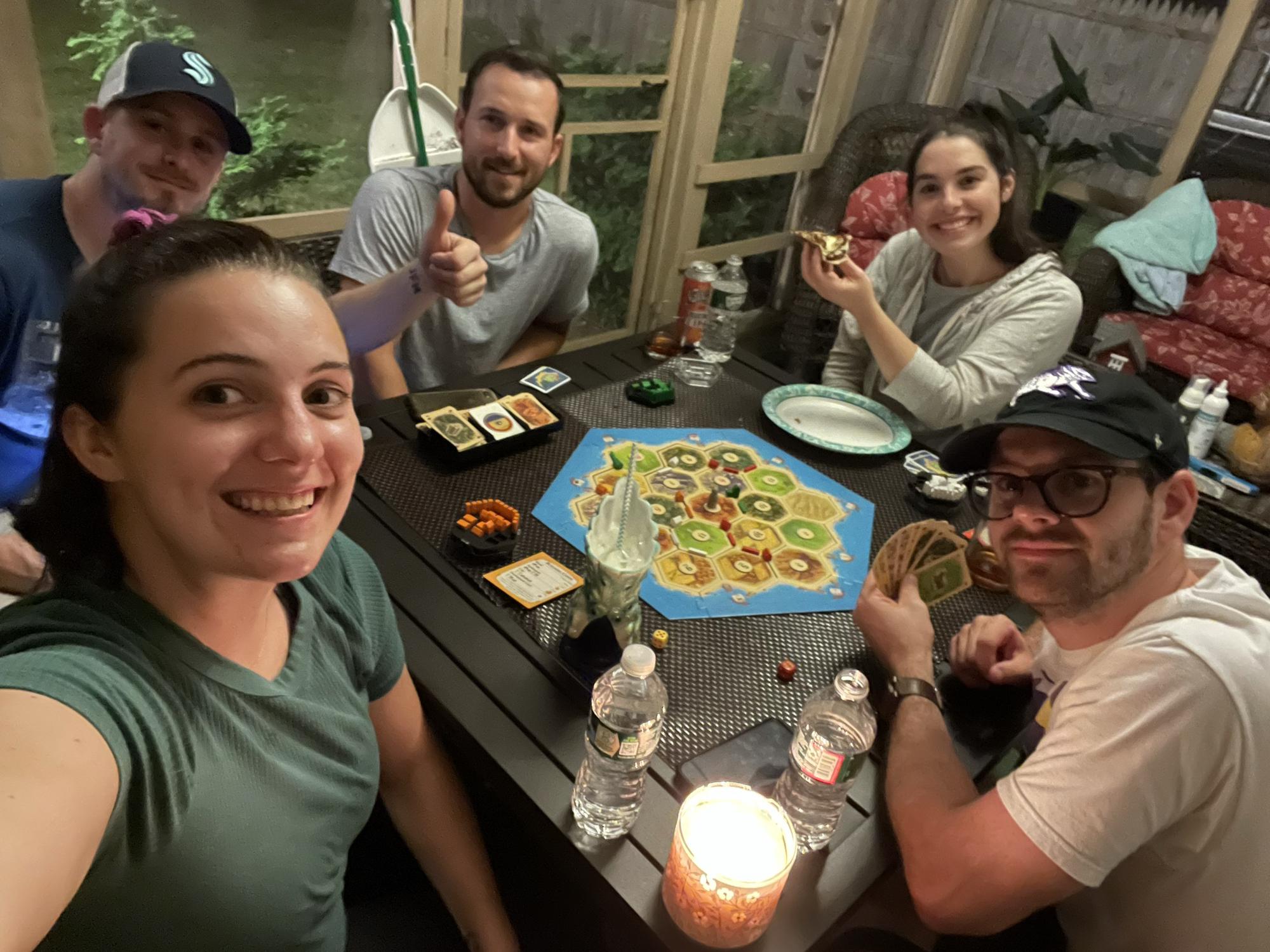 Playing Catan!