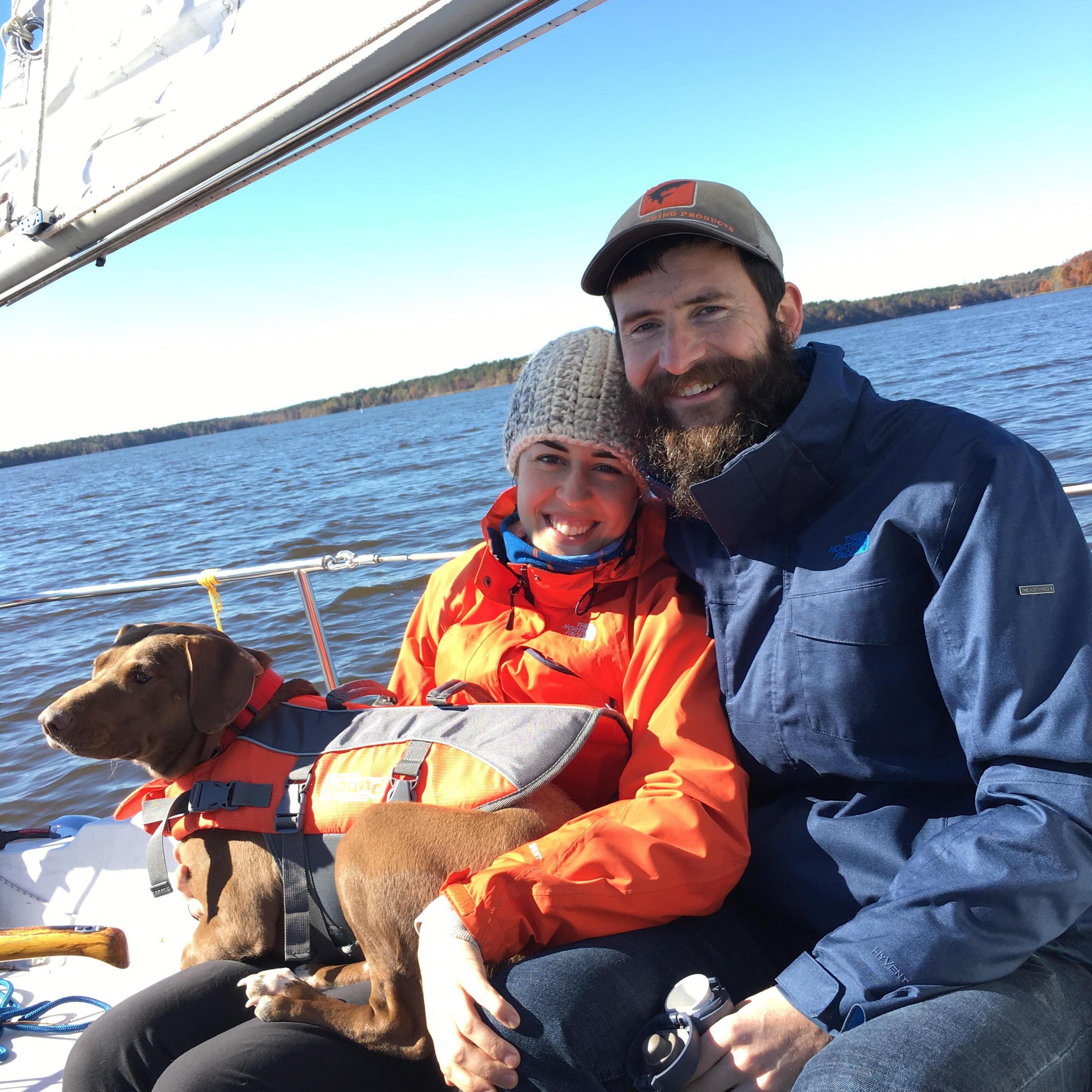 Sail boating on Falls lake #notourdog