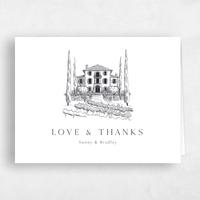 White Wedding Thank You - Floris Landscape