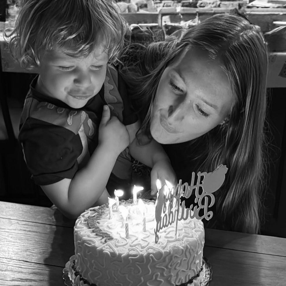 The bride & one of the ring bearers on her 23rd bday!
