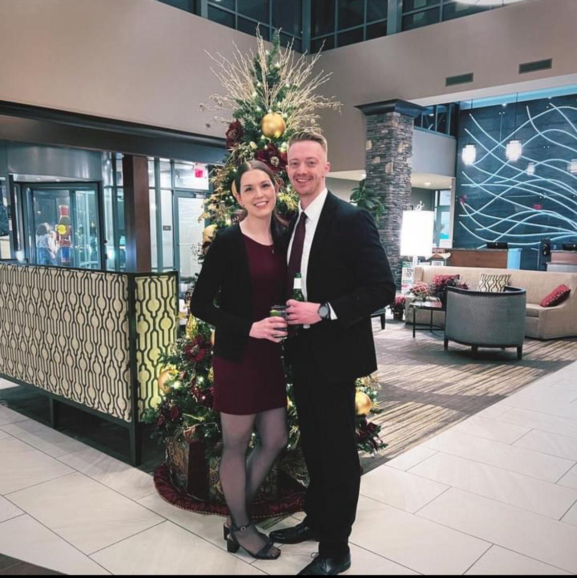 Our first of many work Christmas parties.