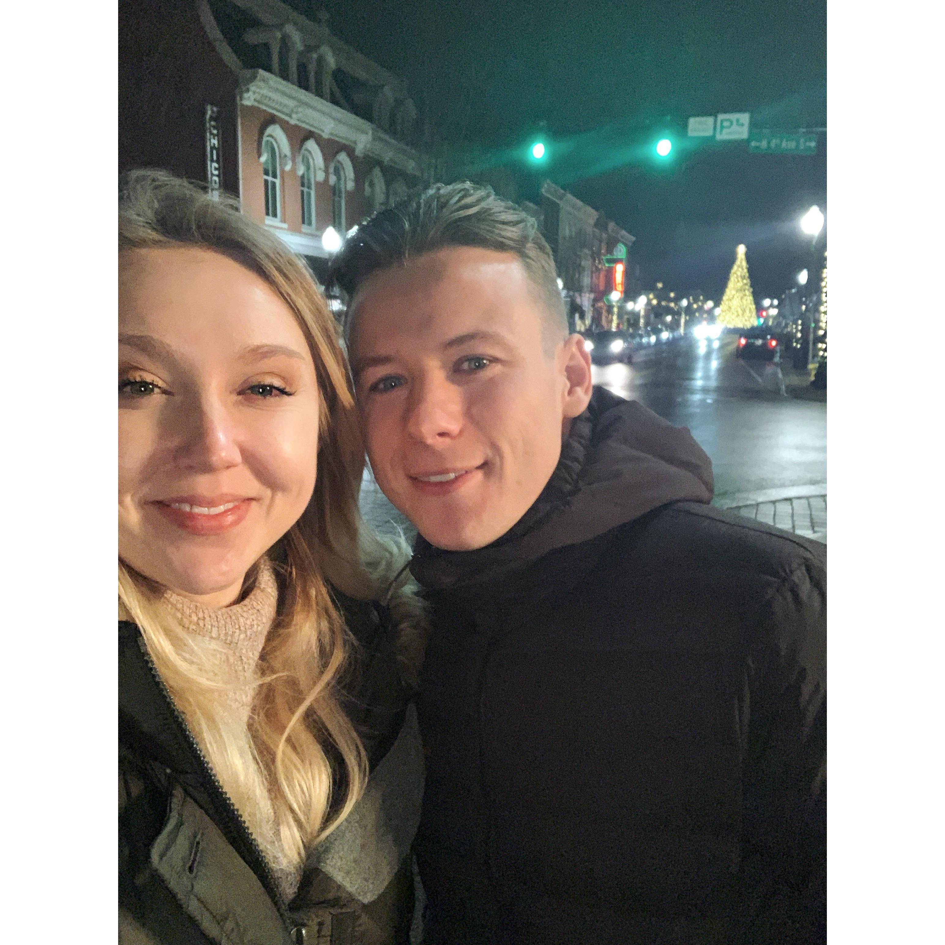 Enjoying Downtown Franklin on a cold December night