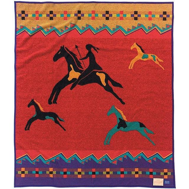 Pendleton Celebrate The Horse Wool Blanket, Red, One Size