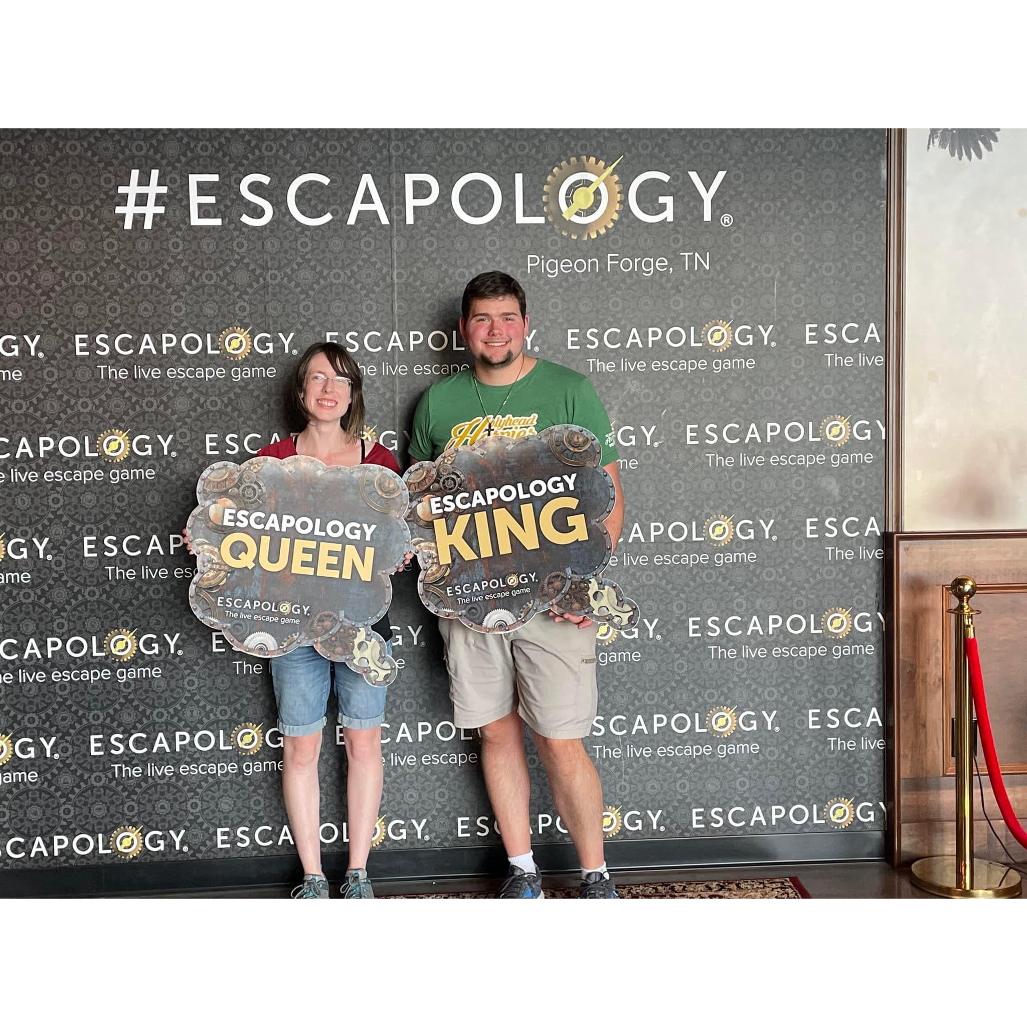 In September, we took a family trip to Pigeon Forge. No matter where we go, we're always the escape room king and queen!