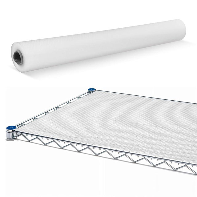 18"x197" Shelf Liner for Wire Shelving Thicken Wire Shelf Liner Transparent Pantry Shelf Liners Protector Mats Waterproof Plastic Cabinets Drawer Liner for Kitchen Drawer, Easy to Cut.