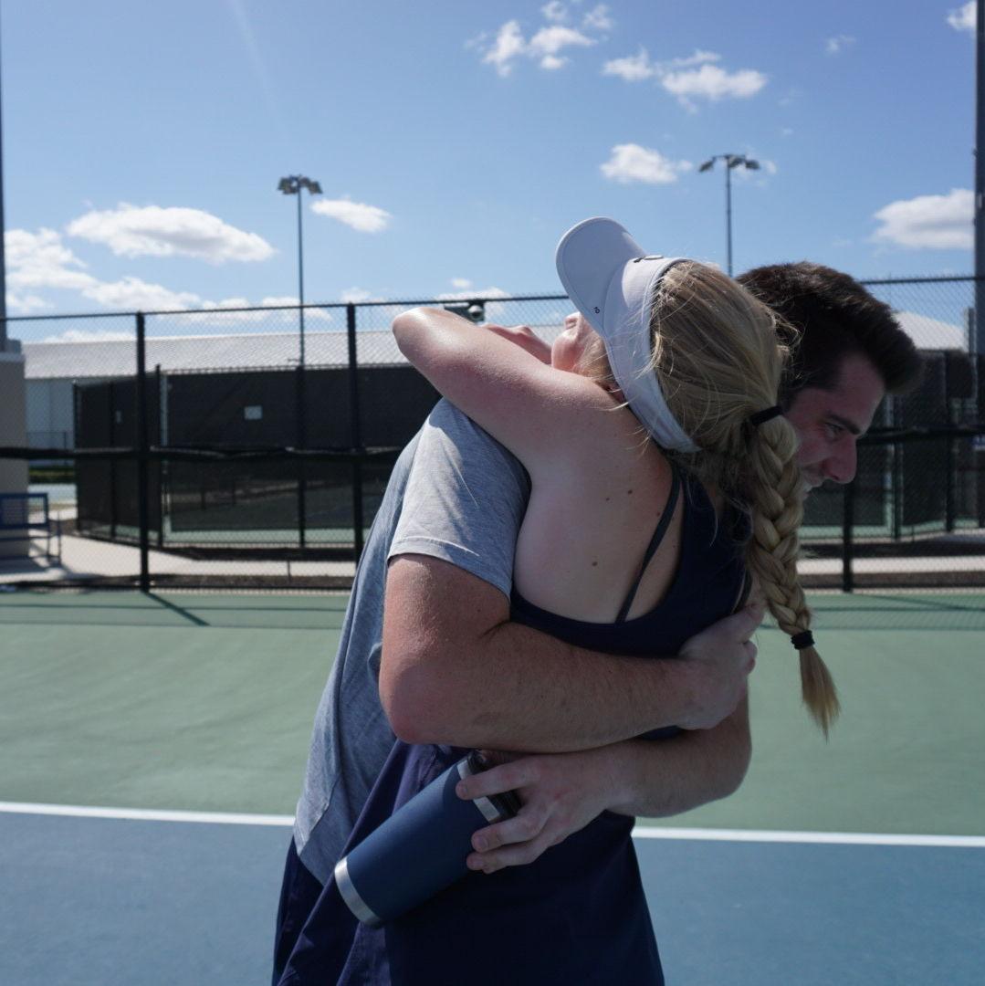 Spring Break tennis match in Orlando, Florida right after Jake just clinched for the team!