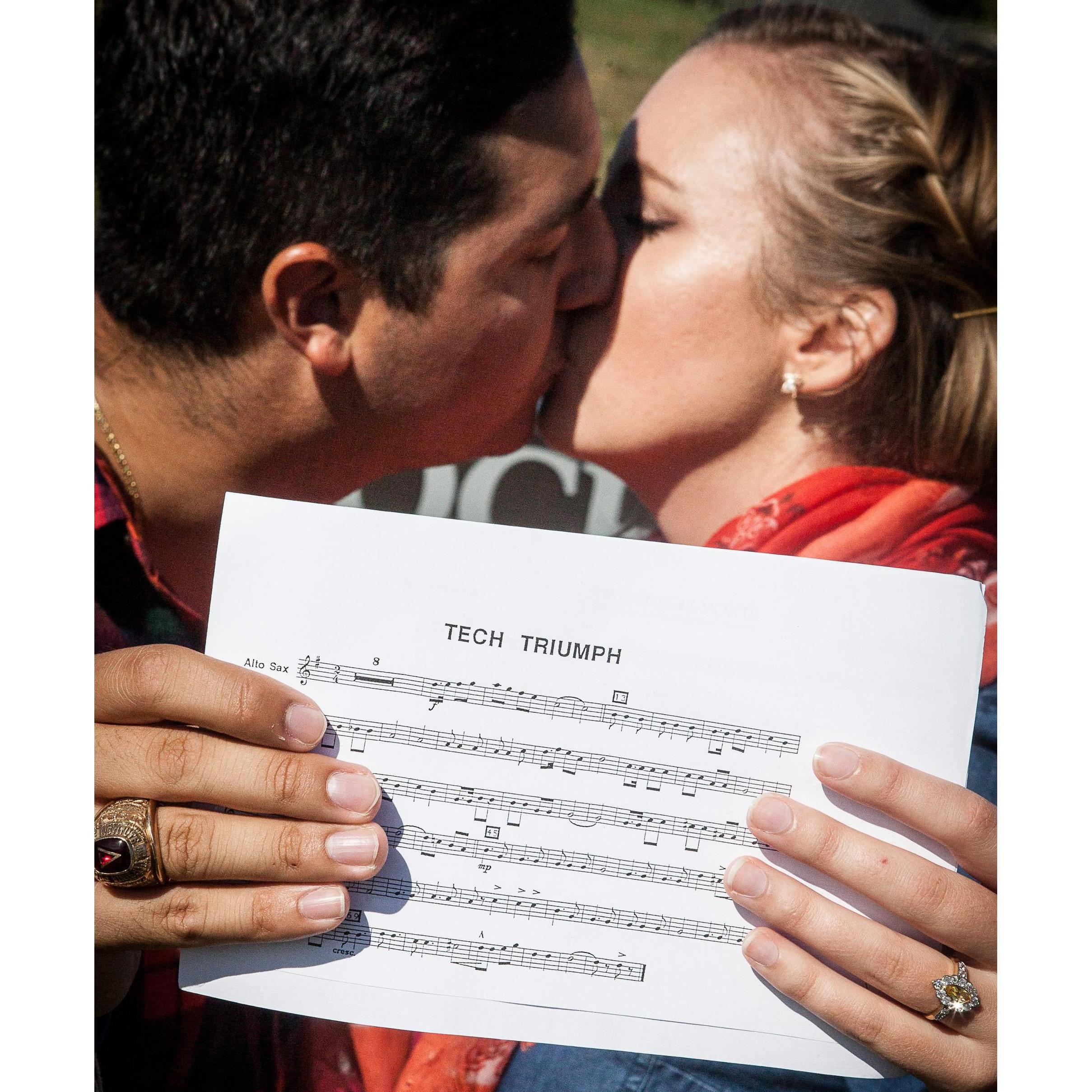 Engagement photo shoot at Virginia Tech