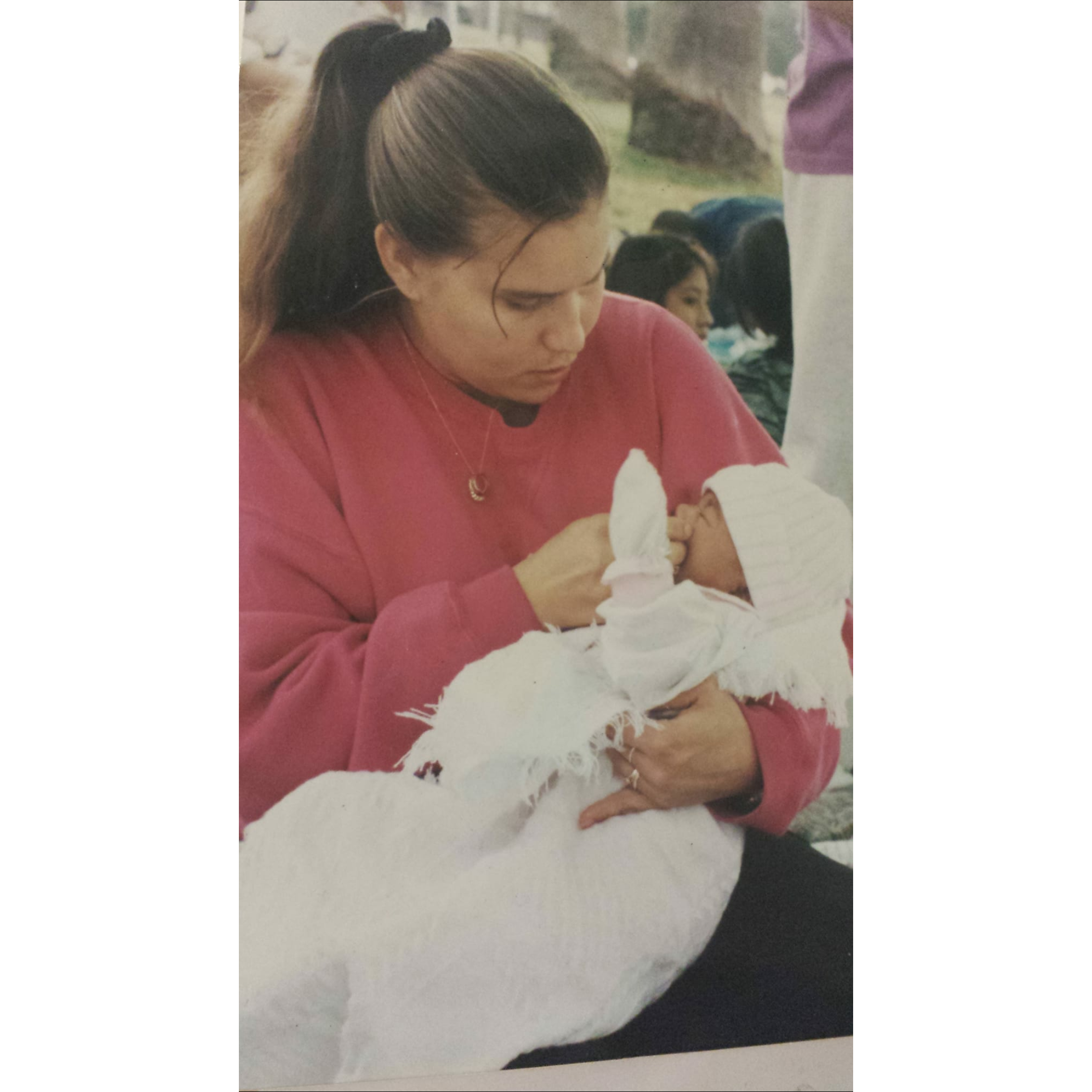 Baby Nellee and mom at an annual Lake Paris family reunion