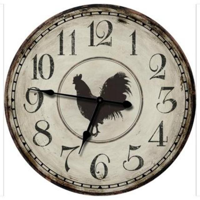 Country Decor Chicken Wall Clock