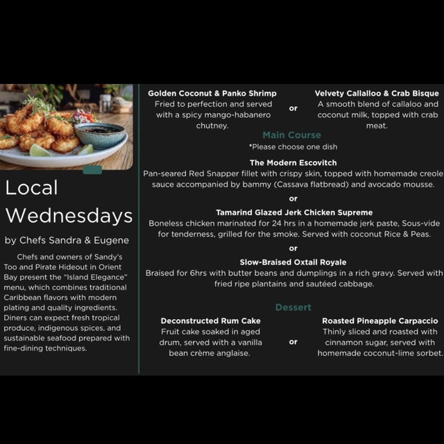 St Martin dinner/drinks night 3 for 2!!