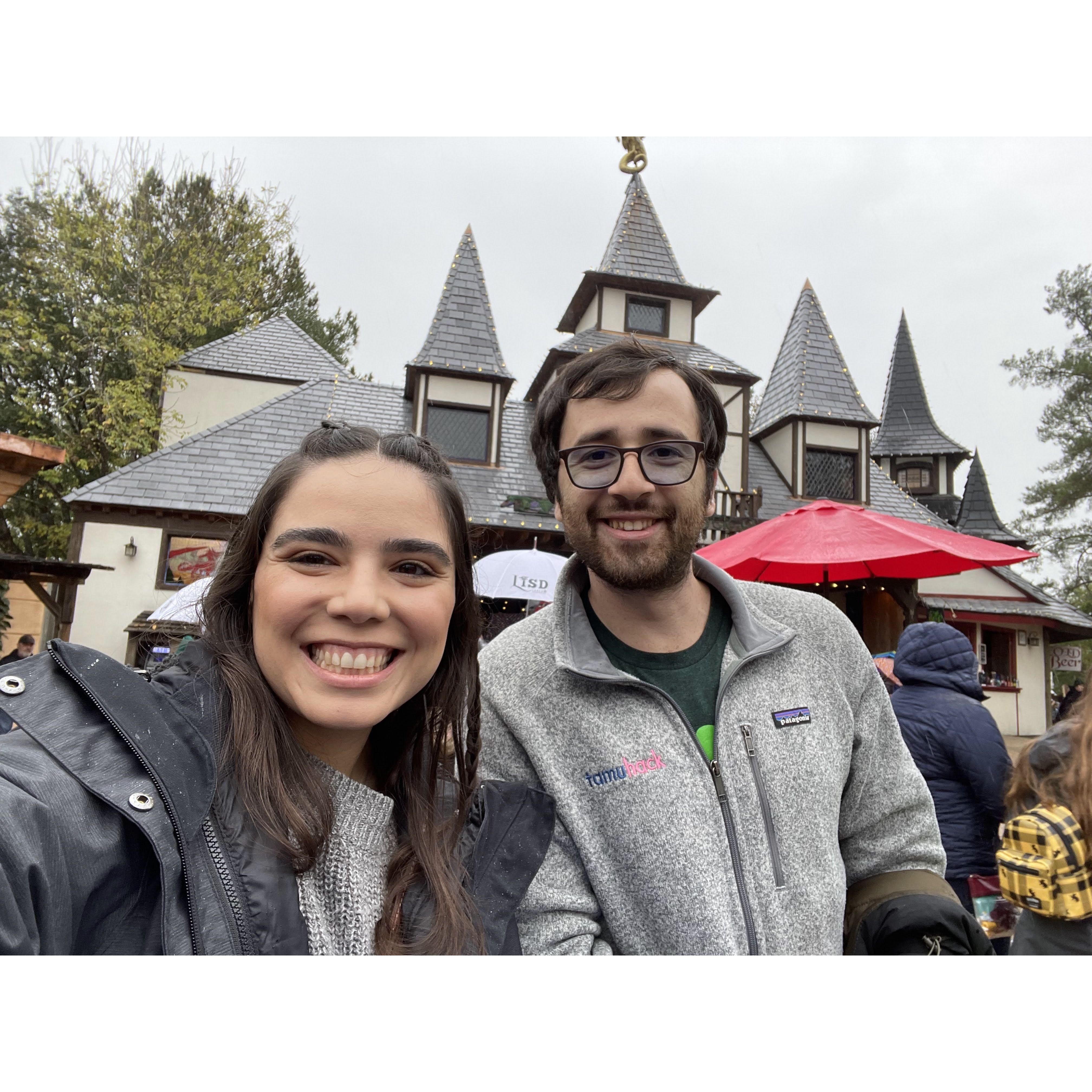 Cold and rainy date at Renaissance Fair!