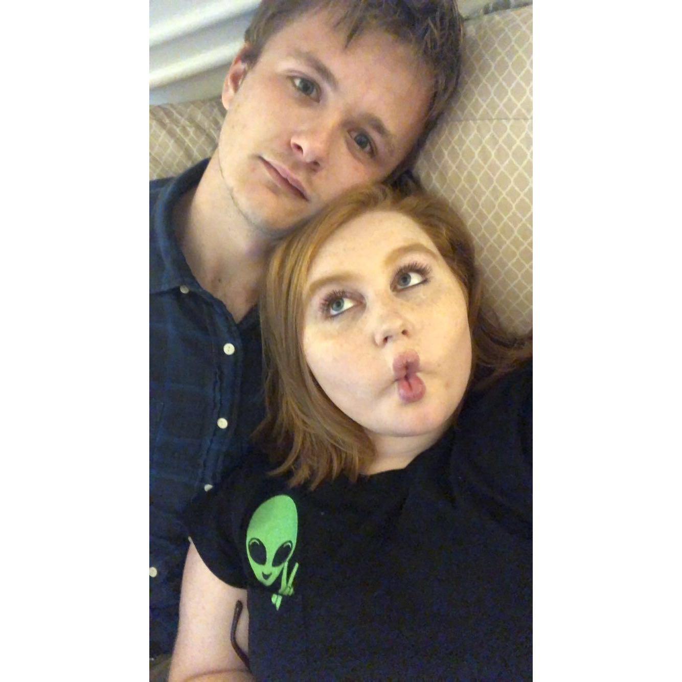 One of our first selfies!