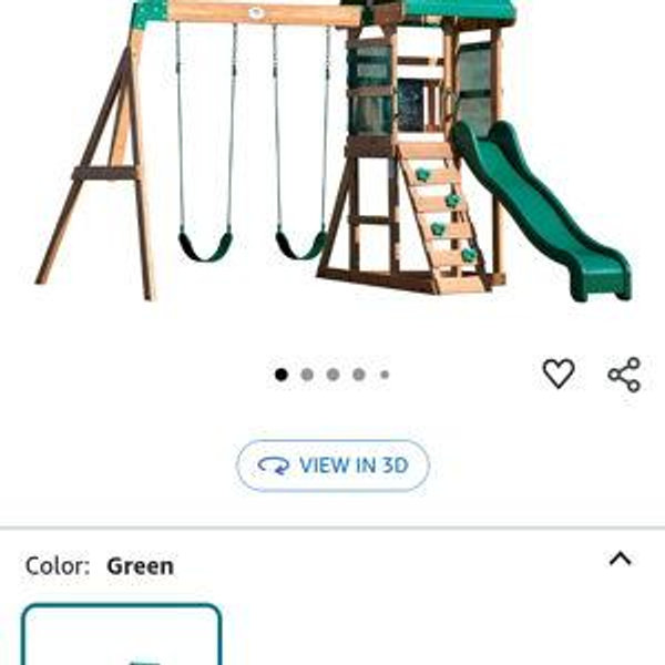 Swingset with slide and swings