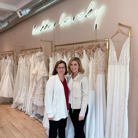 Emily said, "yes to the dress" at Lovely Bride Chicago with her mom