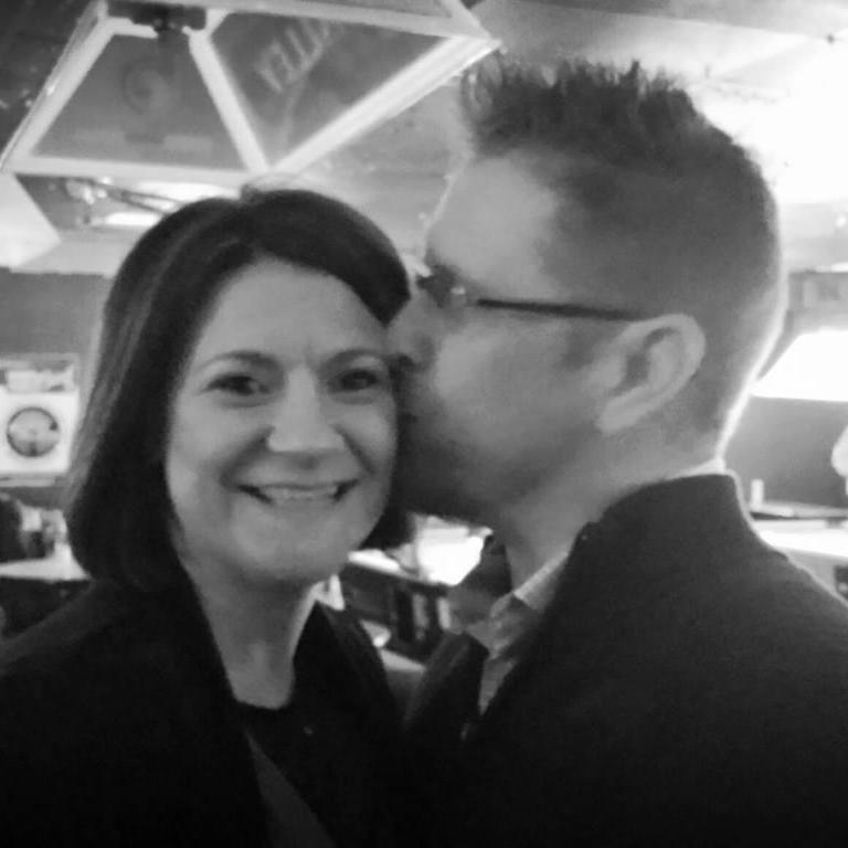 Our FIRST picture together as a couple! Celebrating the Medical Intensive Care Unit's Christmas party in 2014. We've only been together 2 months.