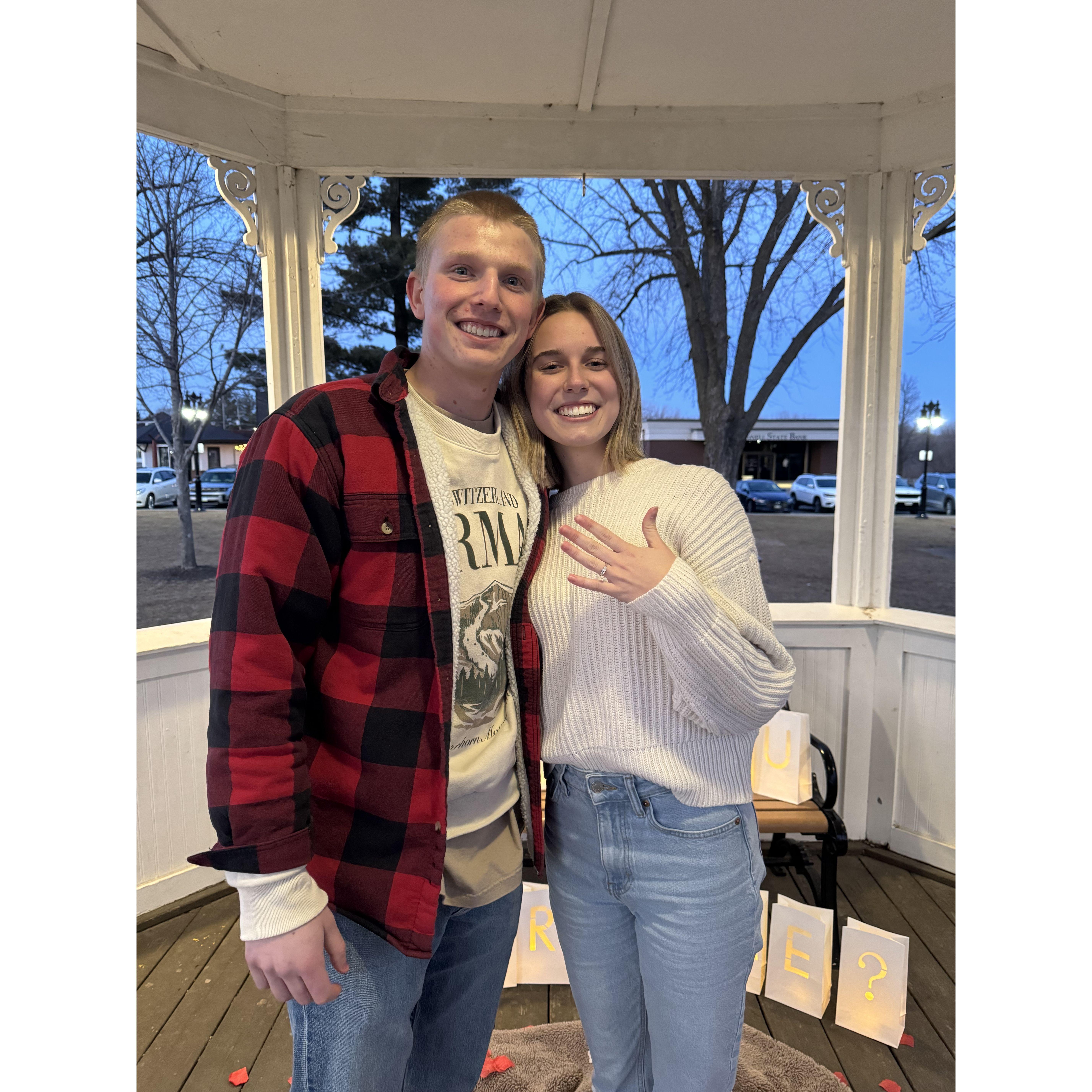 Right after Ellie said yes!