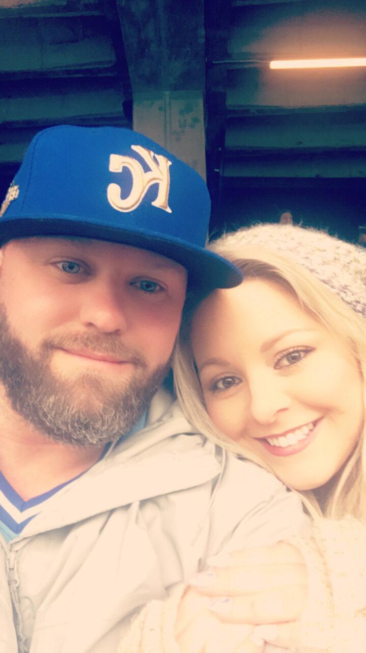 Our first photo together! Royals Opening Day 2018!