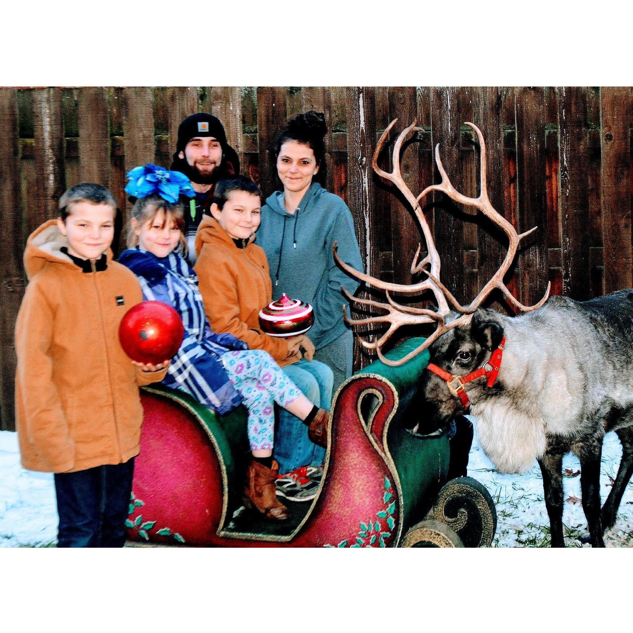 First time taking the kids to see Nora the live reindeer in Ashtabula Harbor