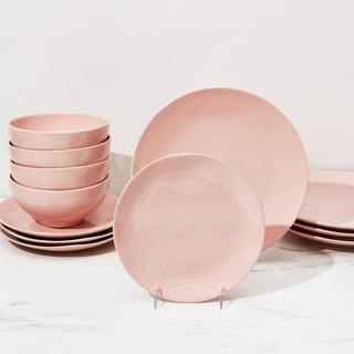 Lawson Organic 12-Piece Dinnerware Set with Cereal Bowl, Service for 4