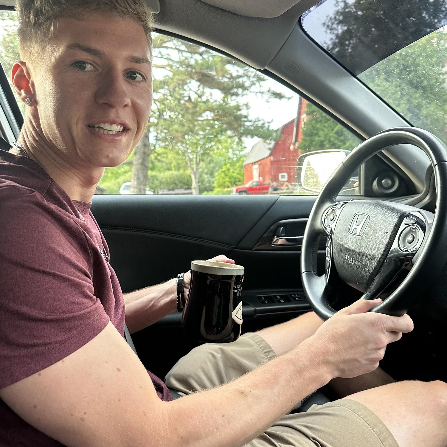 Fun fact: Corey doesn't believe in travel mugs for his coffee ☕️