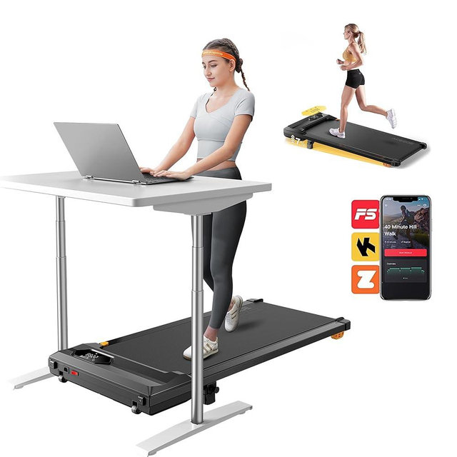 ACEZOE Walking Pad Treadmill with 10% Incline, Under Desk Treadmill, Compact Portable Treadmills for Home Office, 285lbs Capacity, APP/Remote Control, Exercise Anytime, Low-Noise